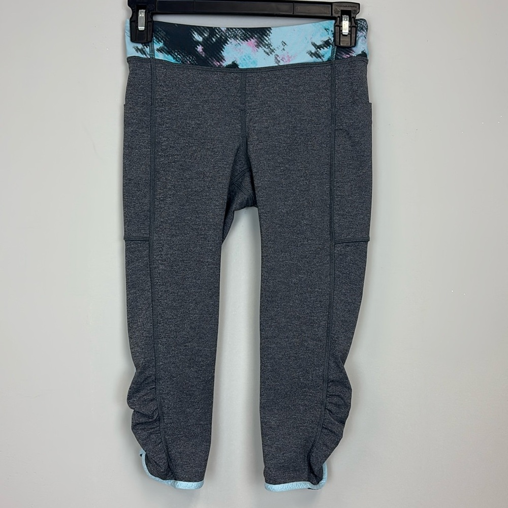Ivivva By Lululemon Gray Cropped Leggings Girls 12